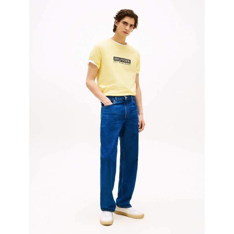 TOMMY HILFIGER - Camisa amarilla con Logo Tommy Hilfiger