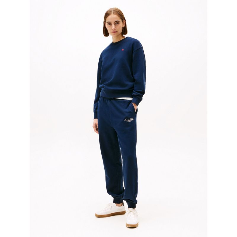 TOMMY HILFIGER - Buzo azul con logo a contraste bordado Tommy Hilfiger