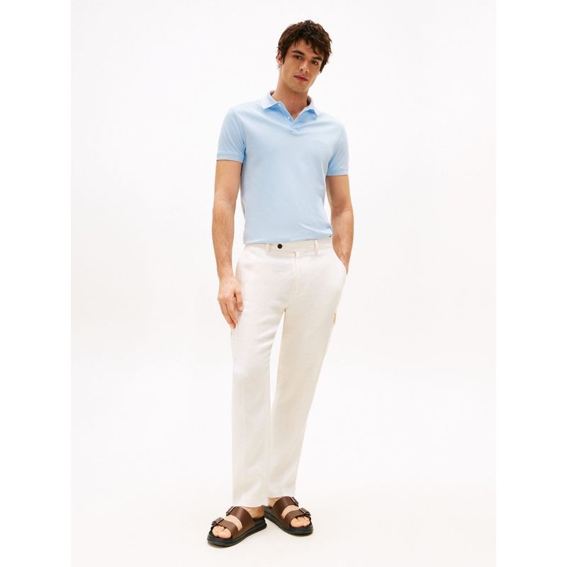 TOMMY HILFIGER - Polo celeste de corte regular Tommy Hilfiger