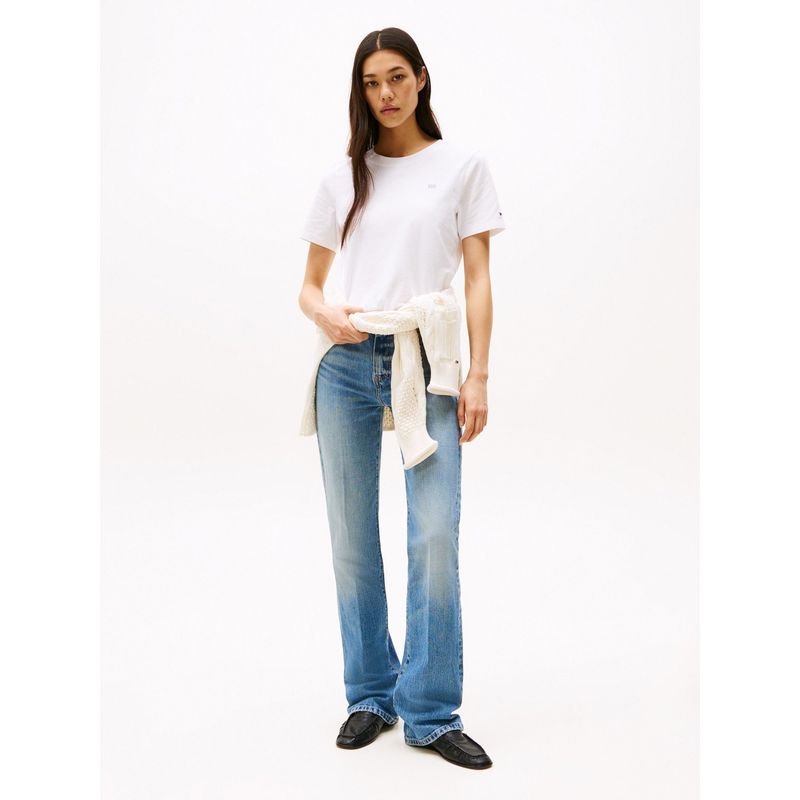 TOMMY HILFIGER - Camiseta blanca con logo a contraste Tommy Hilfiger