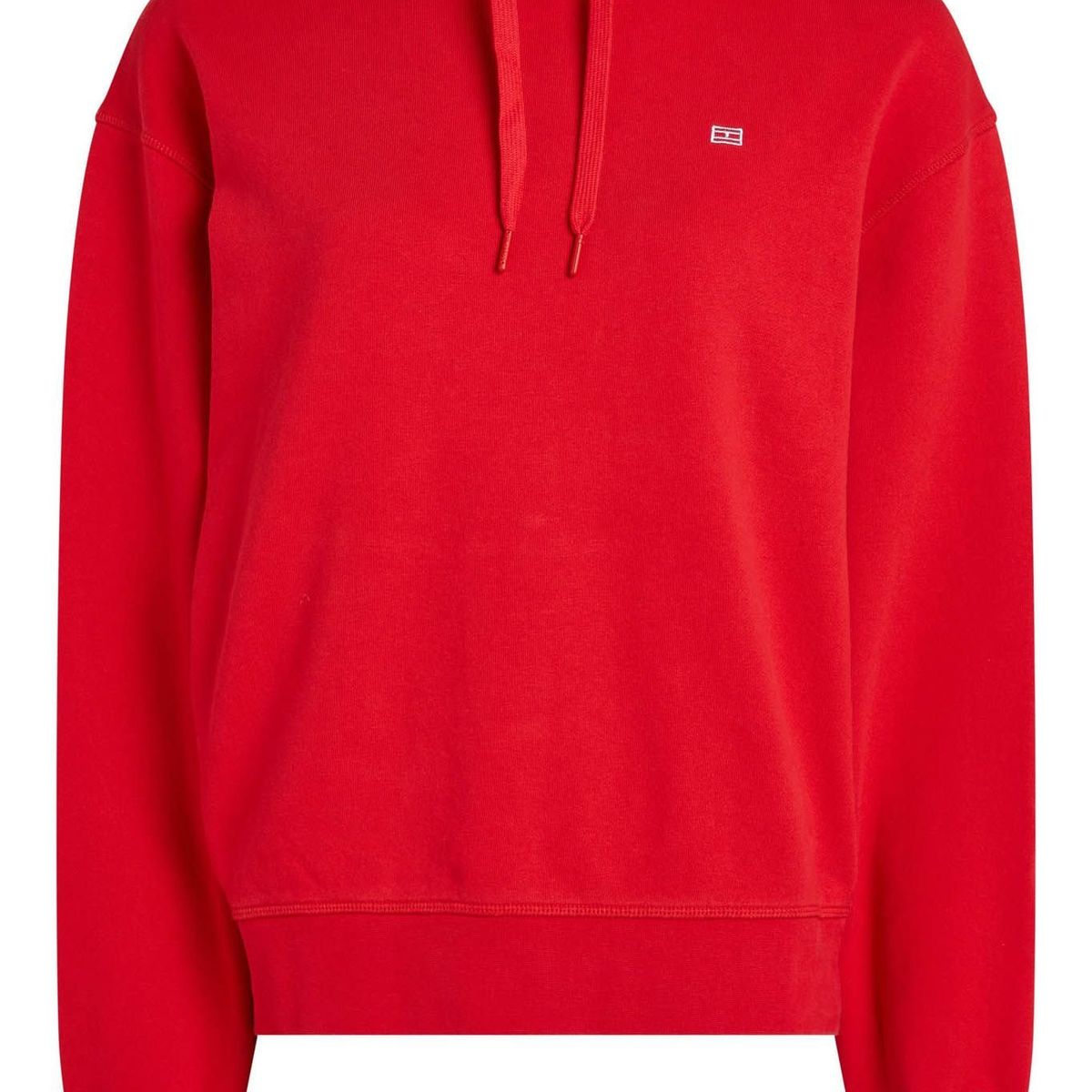 TOMMY HILFIGER - Buzo rojo Hilfiger con capota y logo bordado Tommy Hilfiger