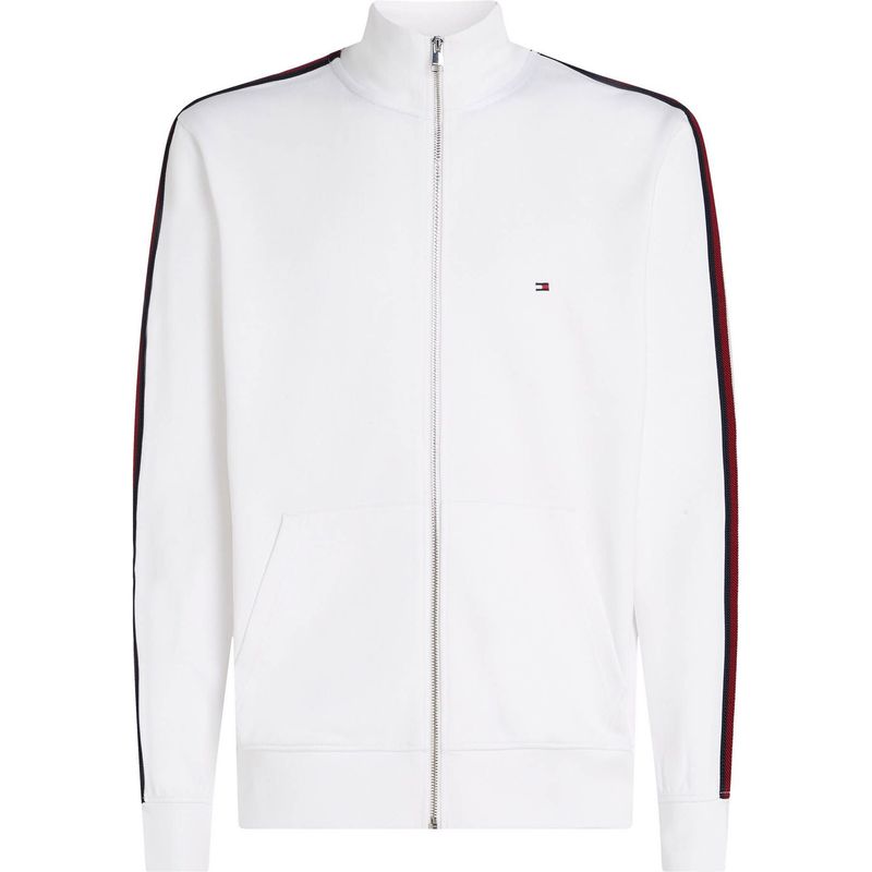 TOMMY HILFIGER - Saco blanco de Cierre de cremallera global stripe Tommy Hilfiger