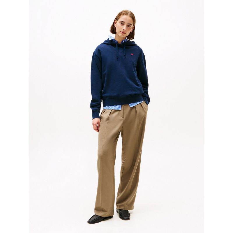 TOMMY HILFIGER - Buzo azul Hilfiger con capota y logo bordado Tommy Hilfiger