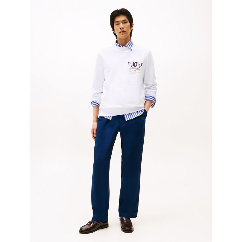 TOMMY HILFIGER - Saco blanco logo con escudo Tommy Hilfiger