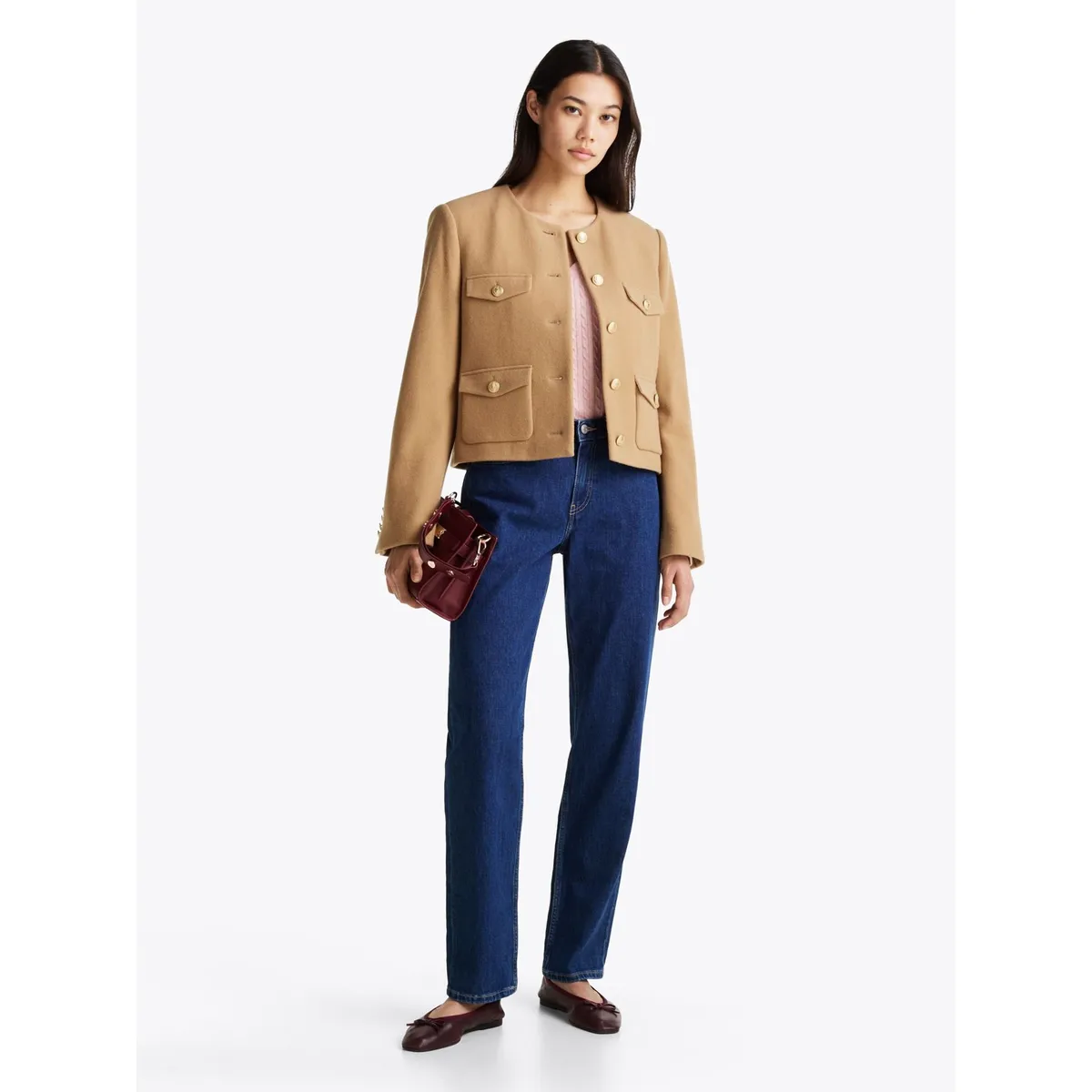 TOMMY HILFIGER - Jeans azul oscuro de pierna recta con talle medio Tommy Hilfiger