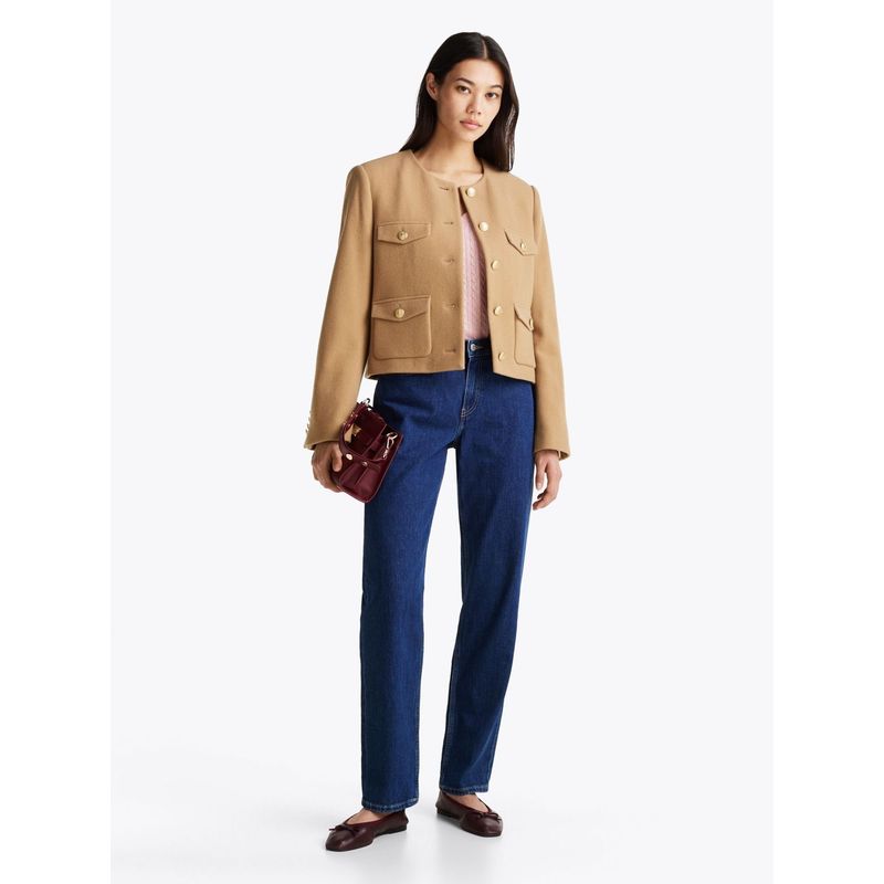 TOMMY HILFIGER - Jeans azul oscuro de pierna recta con talle medio Tommy Hilfiger
