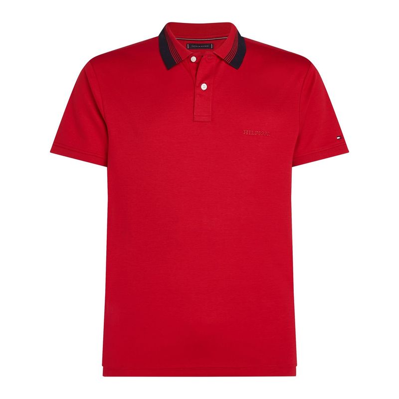 TOMMY HILFIGER - Polo rojo de corte regular Tommy Hilfiger