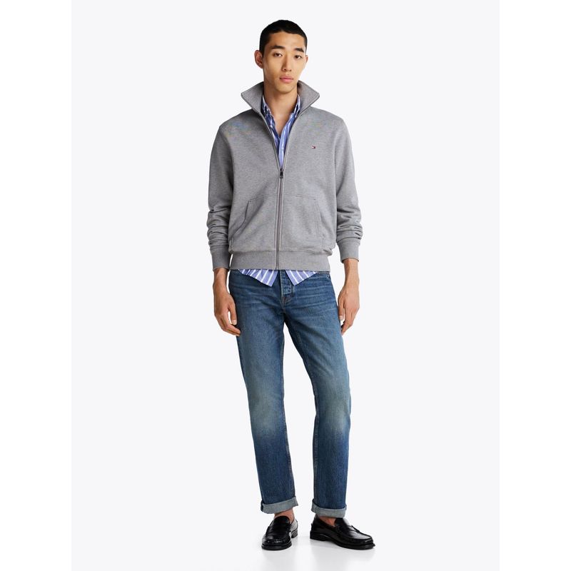 TOMMY HILFIGER - Saco gris de felpa con cremallera Tommy Hilfiger