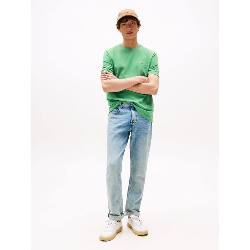 TOMMY HILFIGER - Camiseta verde de cuello redondo Tommy Hilfiger