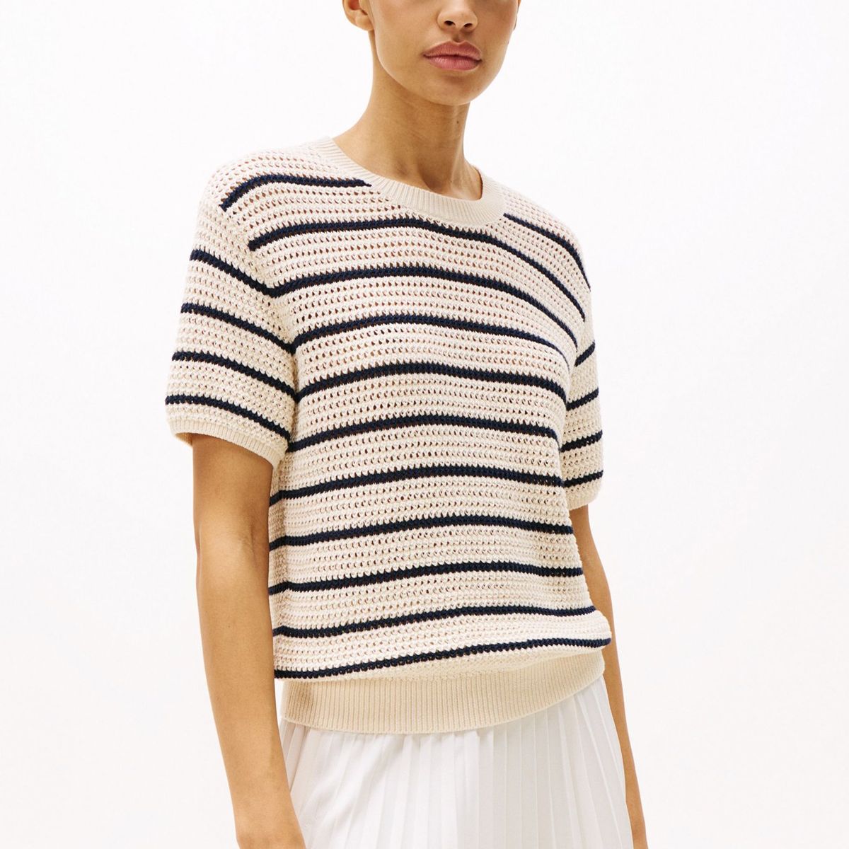 TOMMY HILFIGER - Saco De Rayas tejido de croché con punto Pointelle Tommy Hilfiger