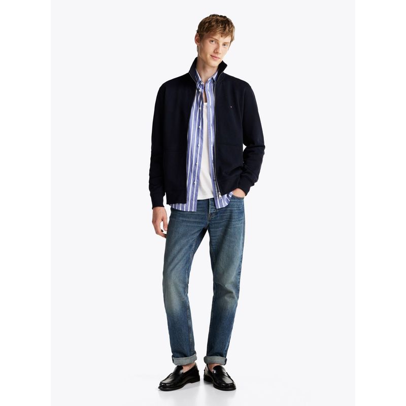 TOMMY HILFIGER - Saco azul de felpa con cremallera Tommy Hilfiger