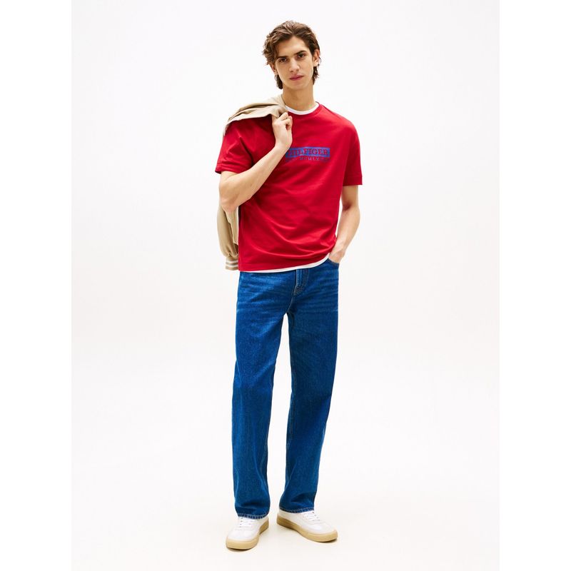 TOMMY HILFIGER - Camisa roja con Logo Tommy Hilfiger
