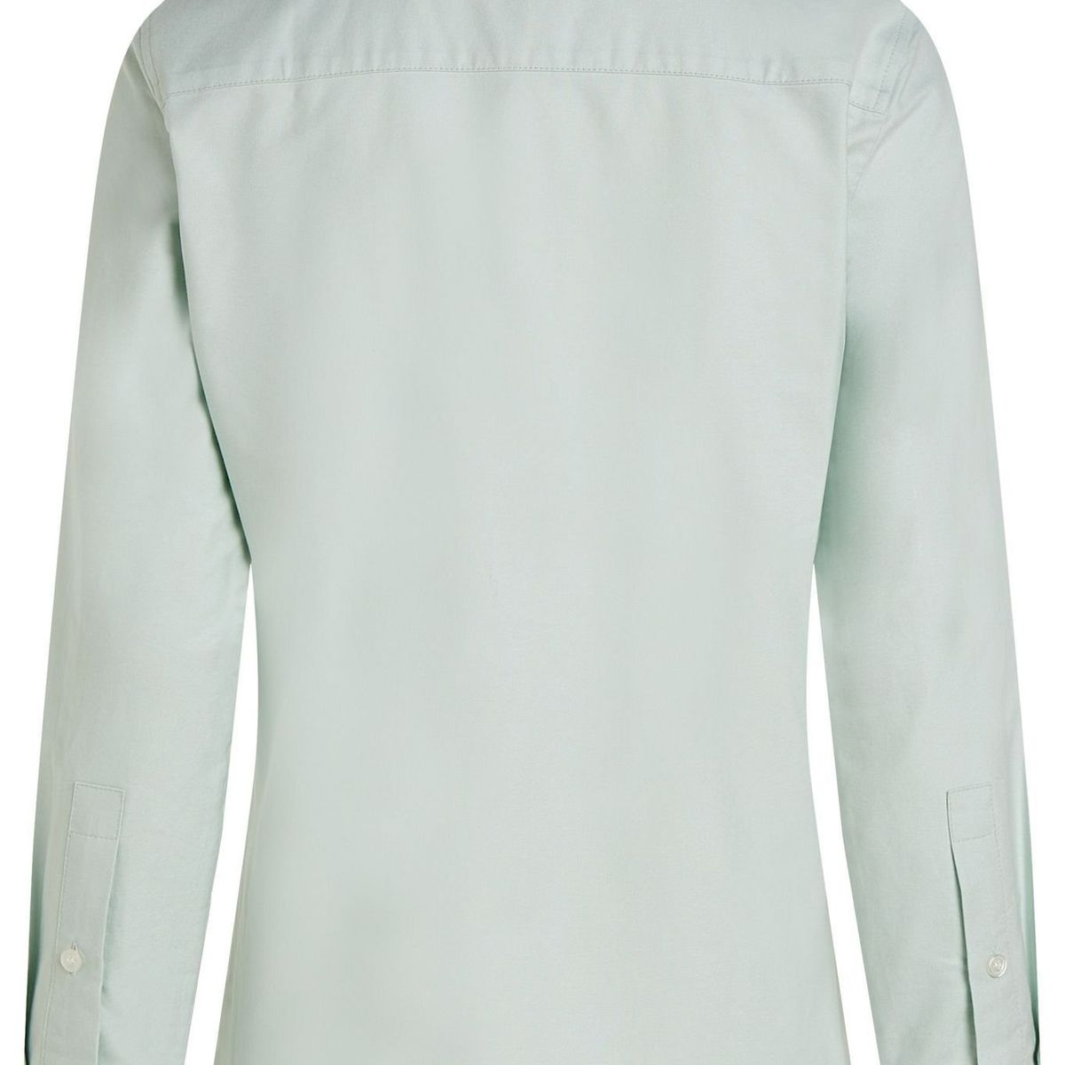 TOMMY HILFIGER - Camisa verde de corte regular con logo bordado Tommy Hilfiger