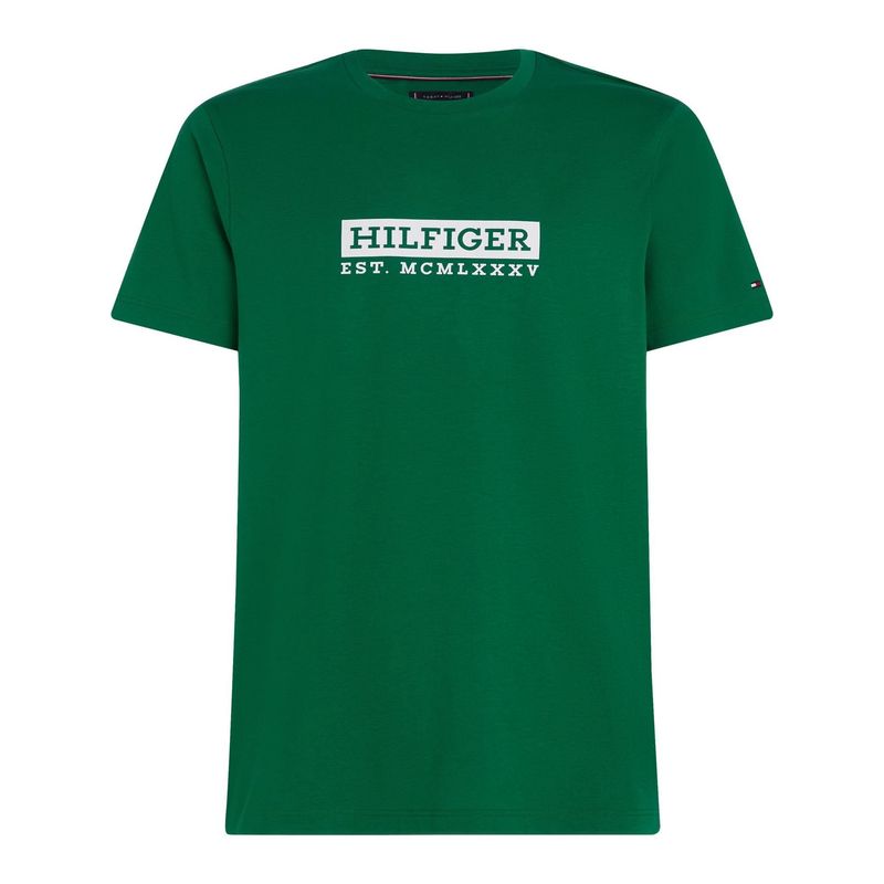 TOMMY HILFIGER - Camisa verde con Logo Tommy Hilfiger