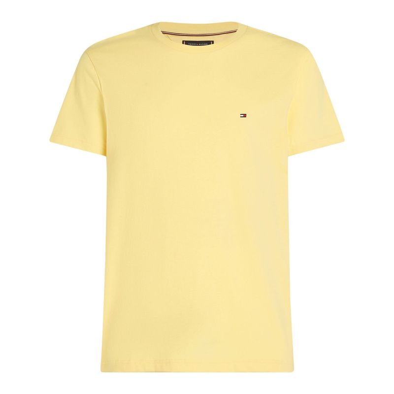 TOMMY HILFIGER - Camiseta amarilla de cuello redondo Tommy Hilfiger