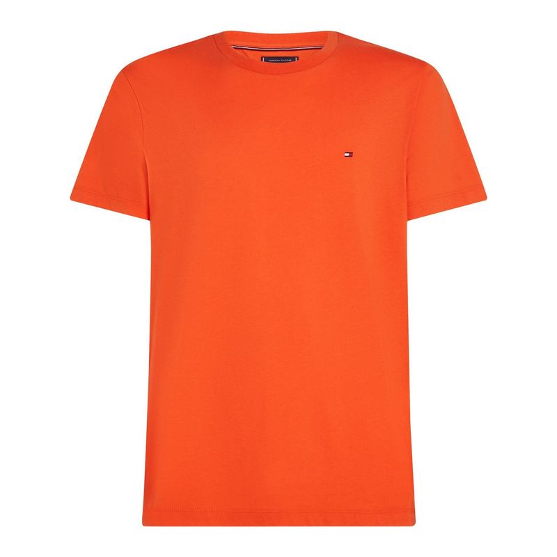 TOMMY HILFIGER - Camiseta naranja de cuello redondo Tommy Hilfiger