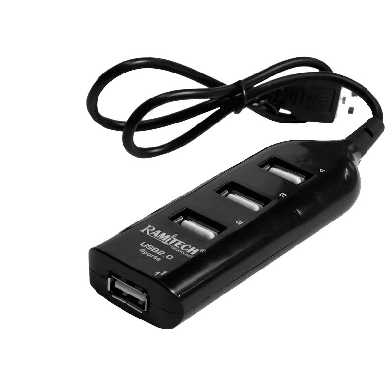 GENERICO - Hub 2.0 Usb 4 Puertos Extension Multiplicador Adaptador