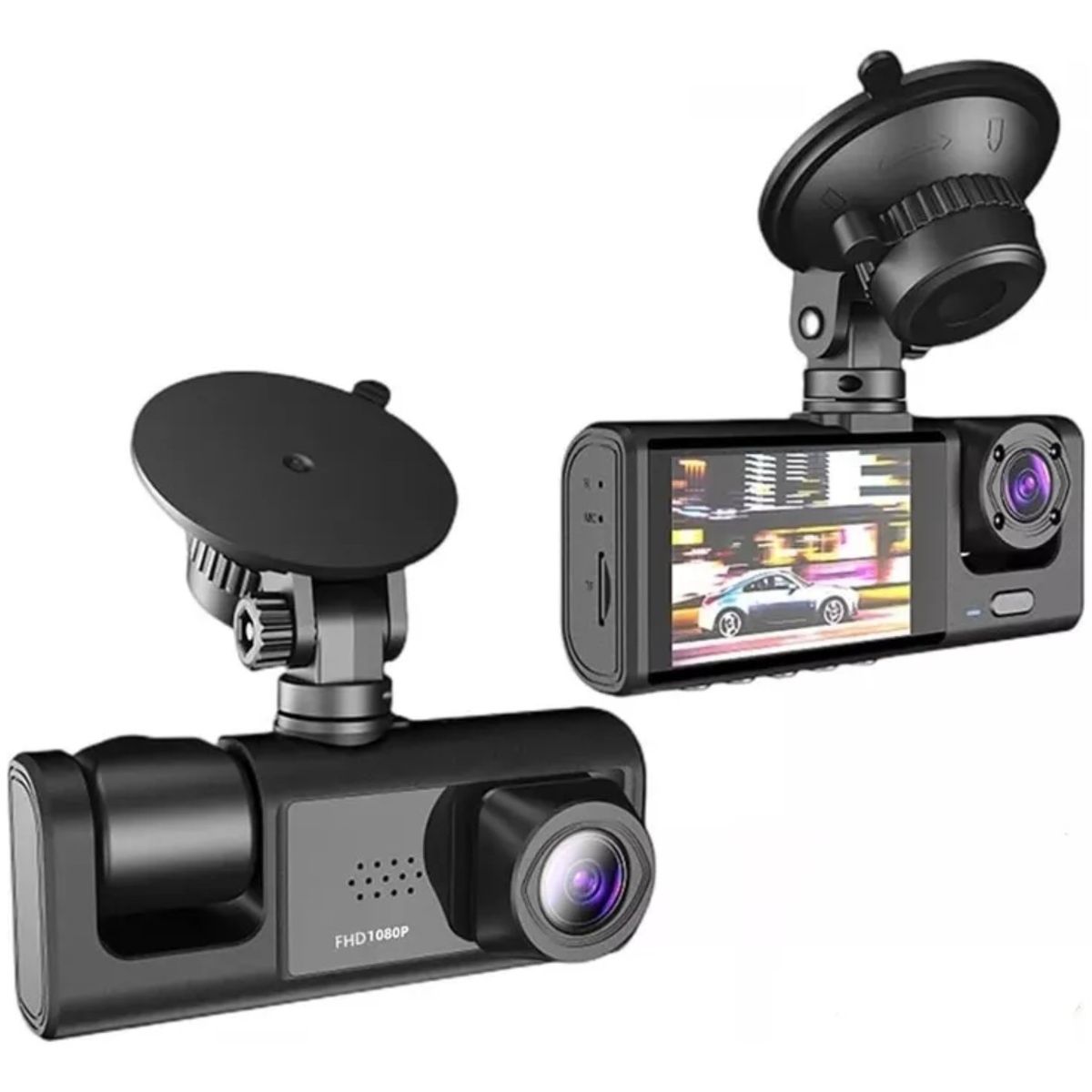 GENERICO - Camara para carro DASH CAM 2 Lentes DVR 1080p