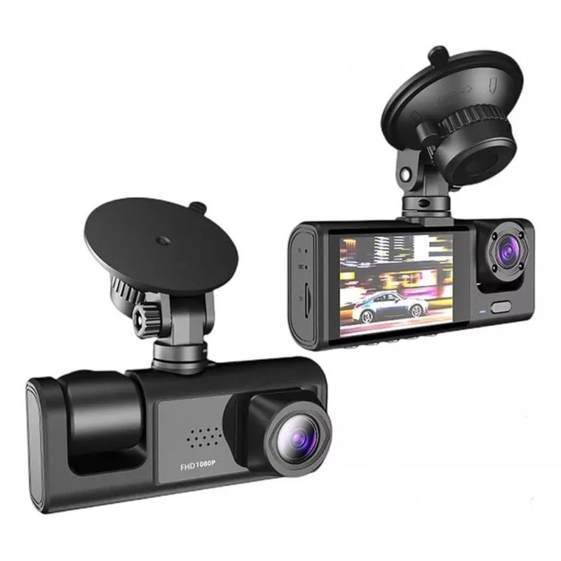 GENERICO - Camara para carro DASH CAM 2 Lentes DVR 1080p