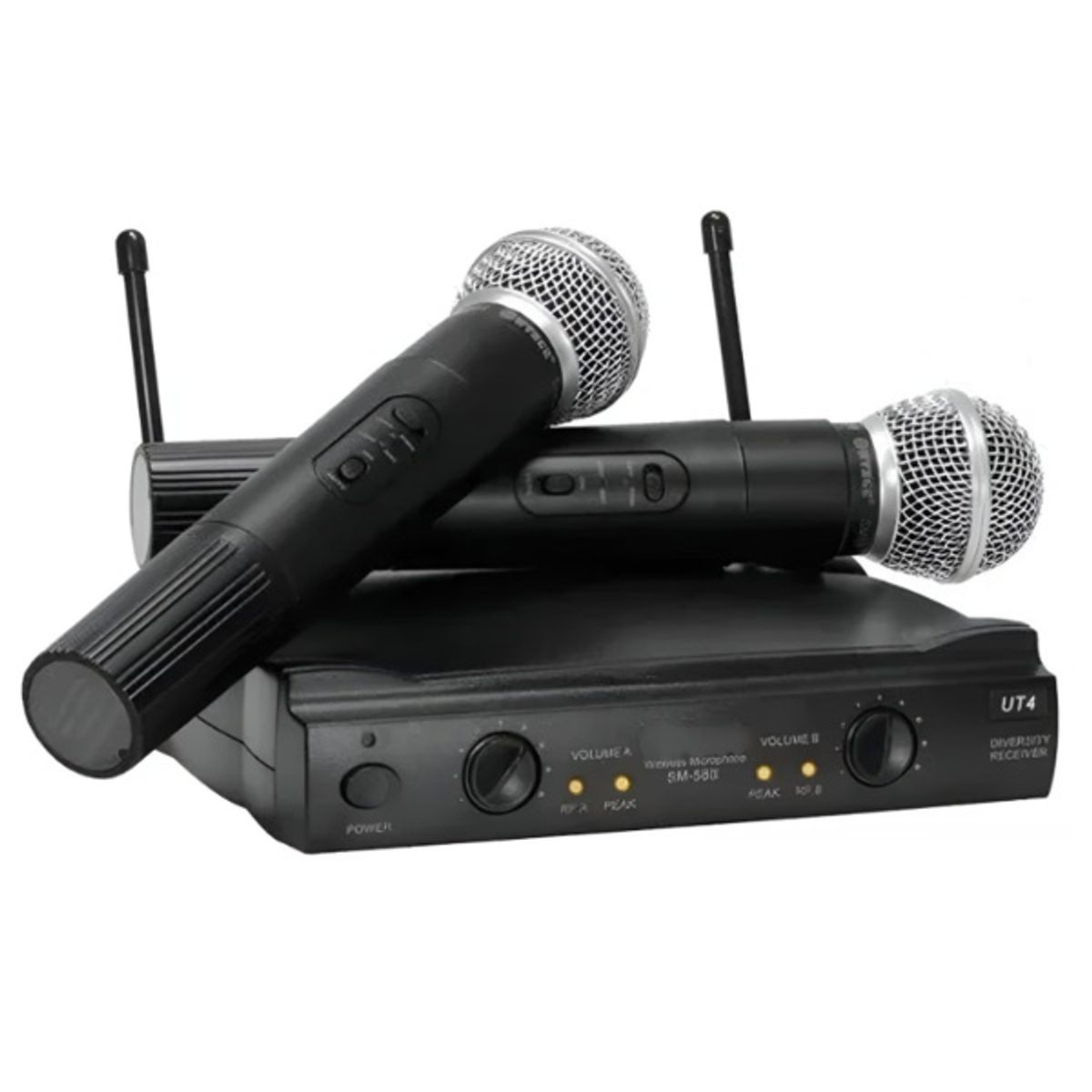 GENERICO - KIT MICROFONO INALAMBRICO DOBLE SM-58II