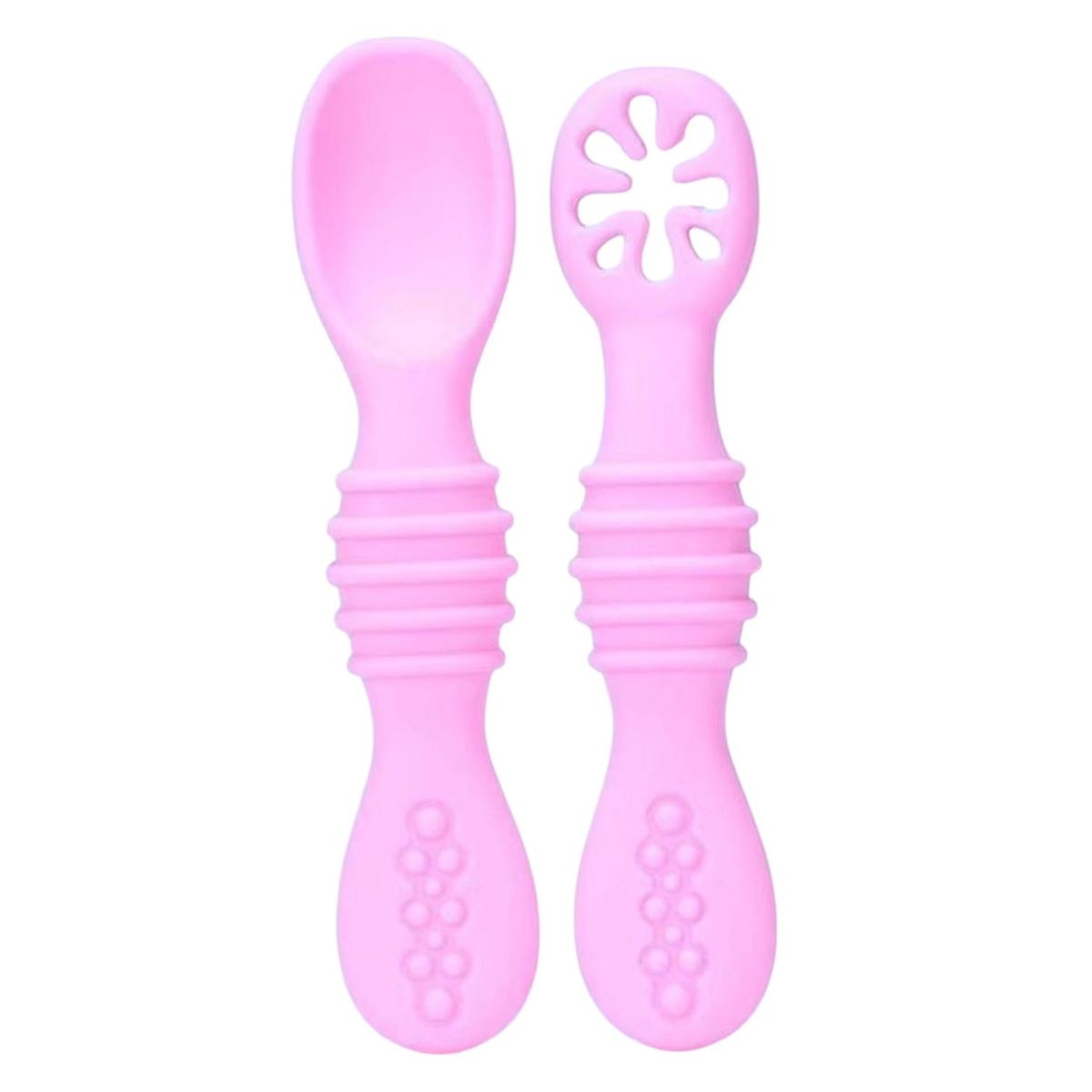 GENERICO - Set De Cuchara + Pre Cuchara Para Bebes Rosa