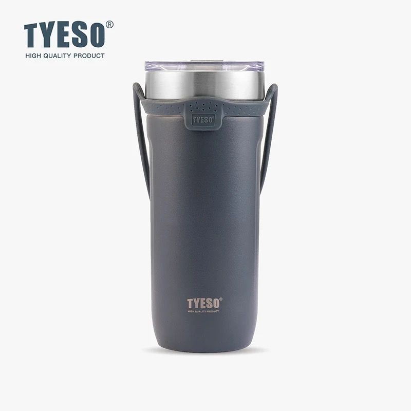GENERICO - Termo-Mug TYESO 710 ml Térmico con Tapa, Pitillo y Correa de Silicona