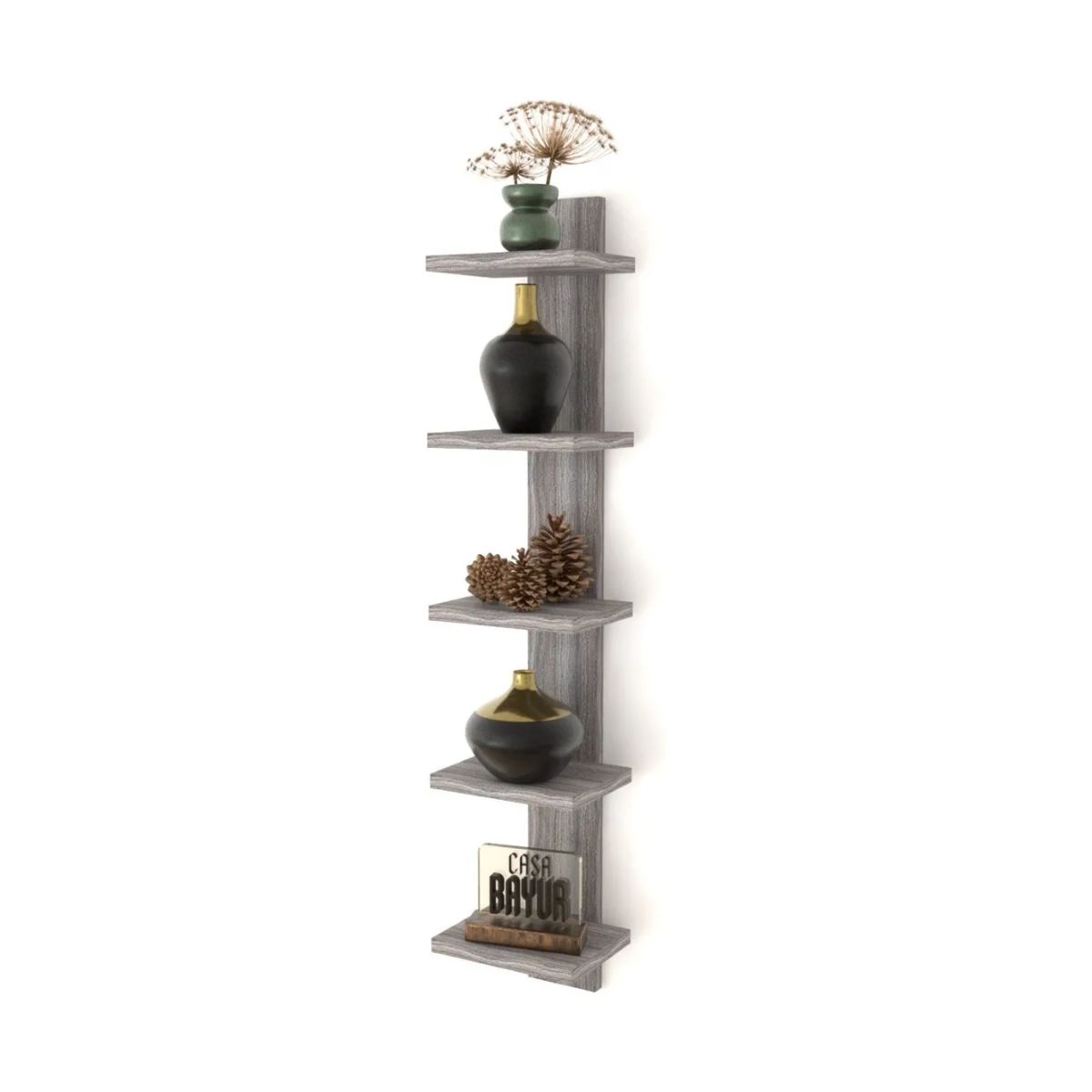 GENERICO - Repisas Flotantes Modelo P-05 Para decoración Minimalista Color Humo