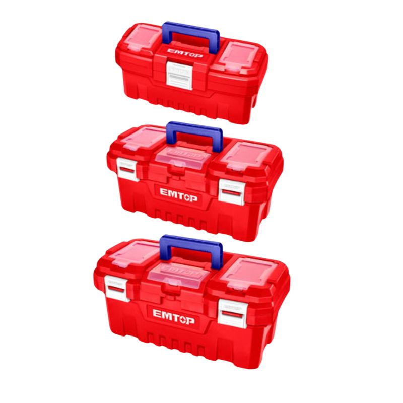  - SET CAJAS DE HERRAMIENTAS X 3 PCS 14"17"20" PLASTICA EMTOP