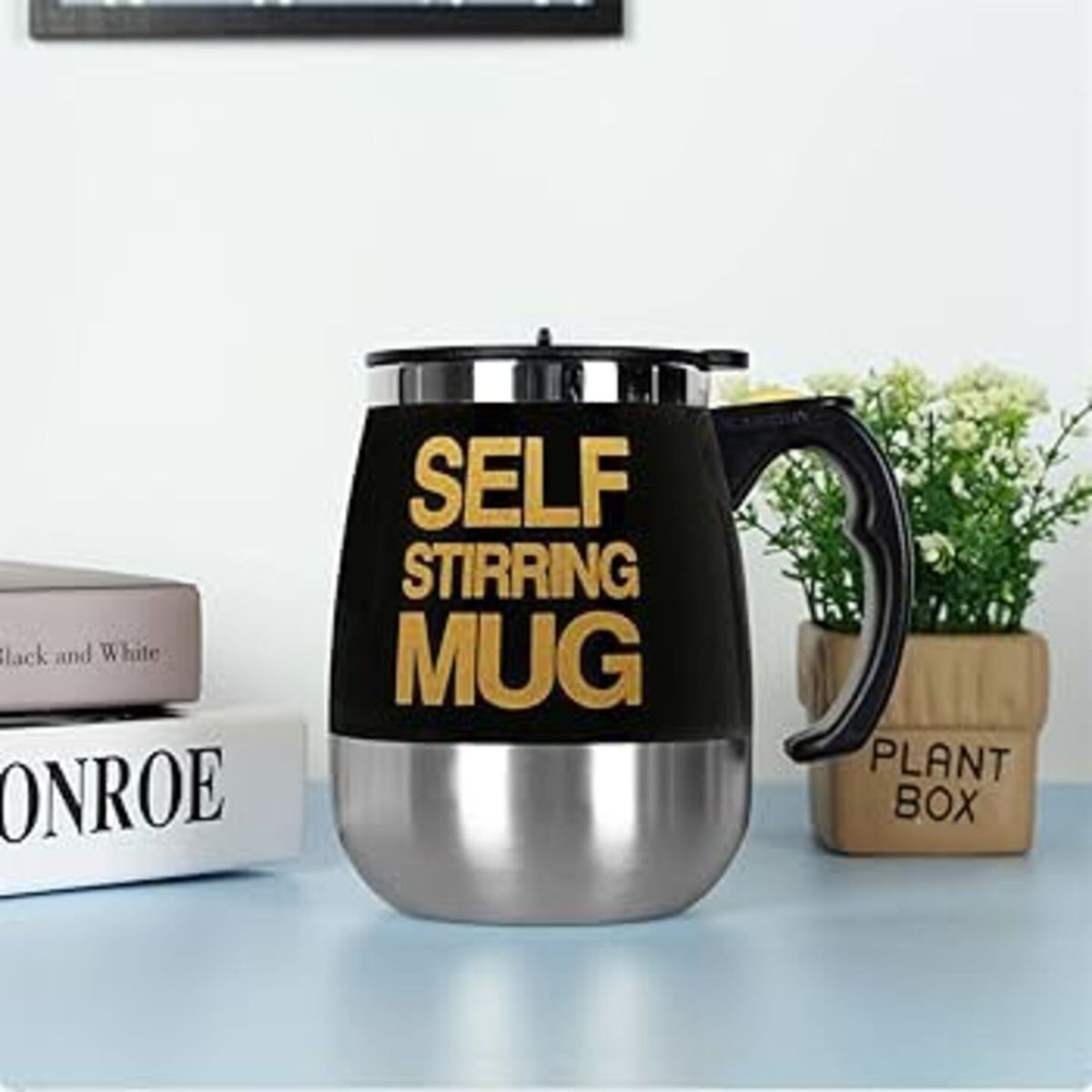 INFANTILES CAJUROMIX - Taza Portátil Negro Con Mezclador Eléctrico
