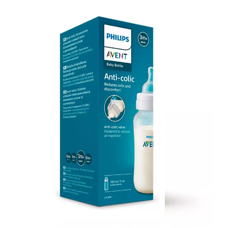 AVENT - Tetero Válvula Anticólicos 11oz Avent