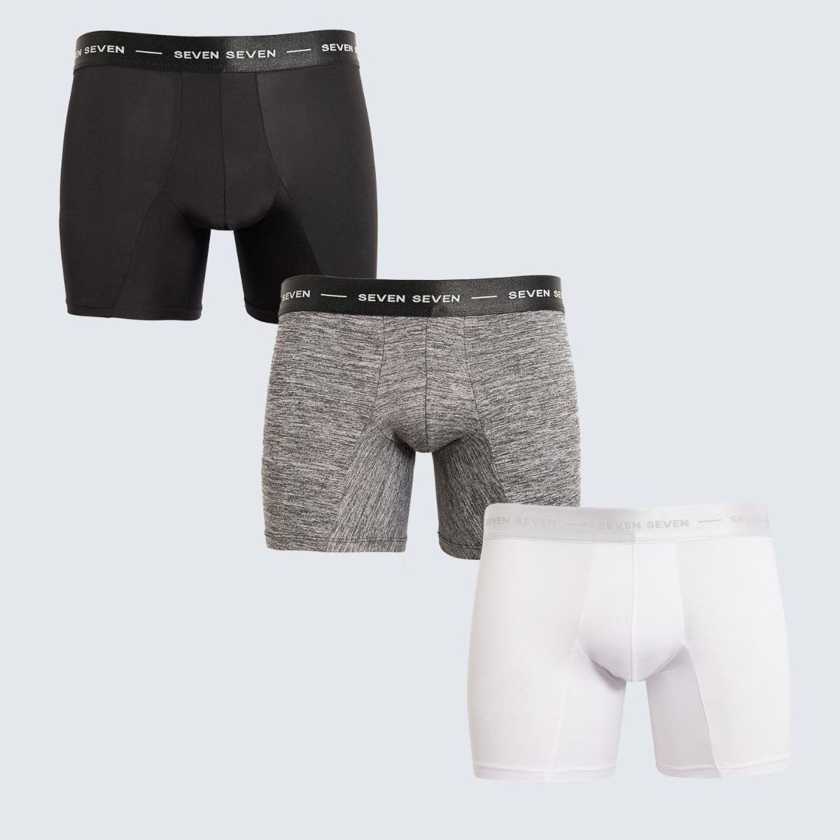 SEVEN SEVEN - Pack X 3 Bóxer Medio En Microfibra X3 Para Hombre Blanco Seven Seven