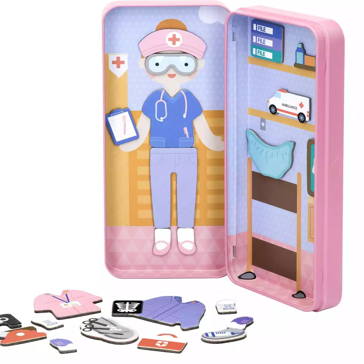 JUGANDO Y EDUCANDO - Rompecabezas Didáctico Magnético Doctora Para Niños