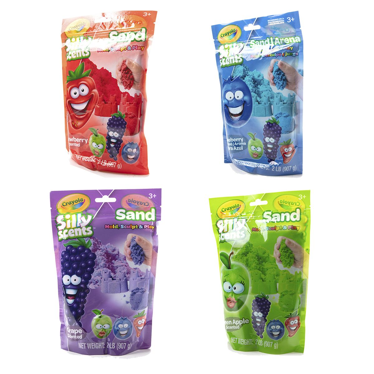 CRAYOLA - CRAYOLA ARENA MAGICA 4 BOLSAS DE 2LB DIFERENTE AROMAS