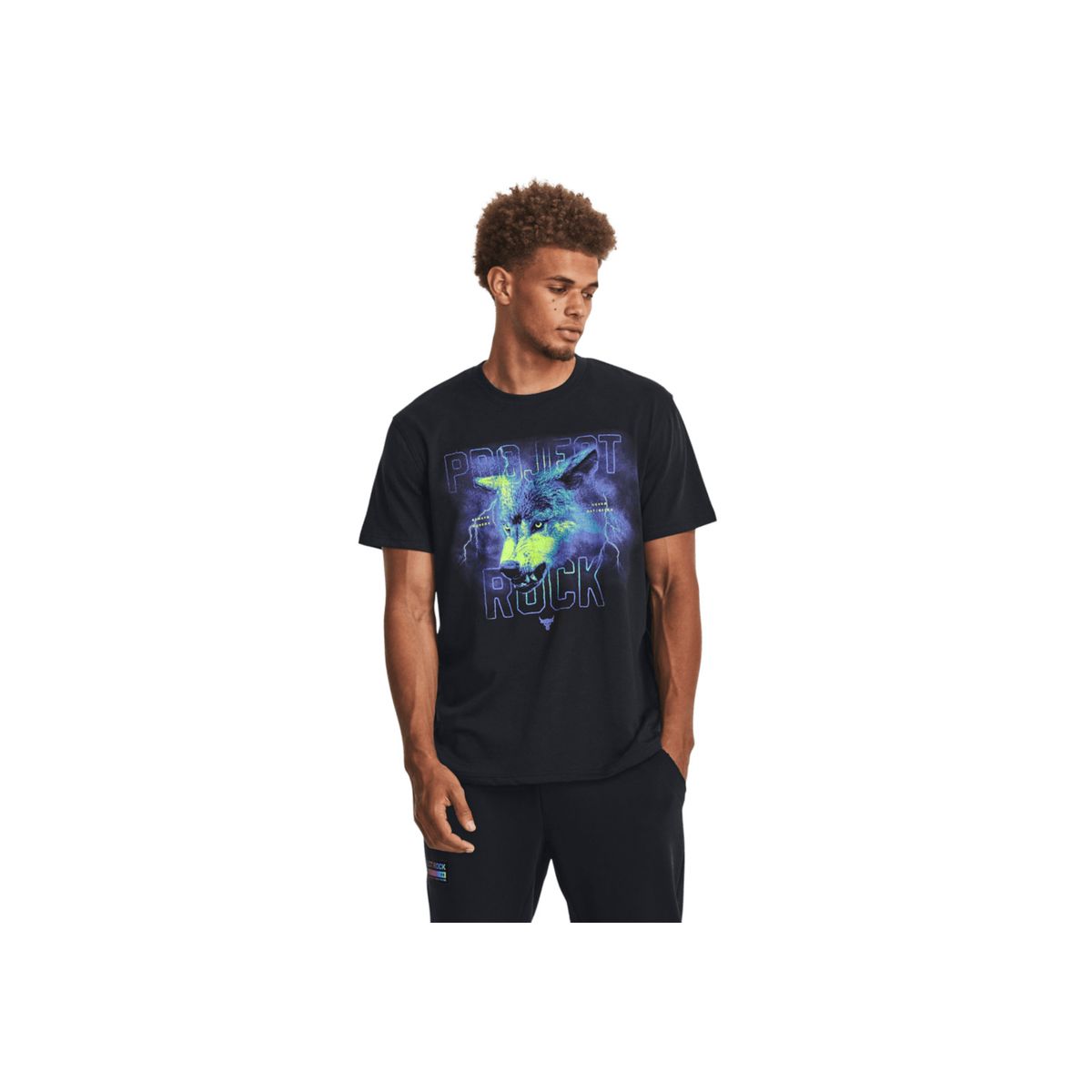 UNDER ARMOUR - Camiseta Hombre UNDER ARMOUR PJT RCK WOLF HW SS Negro UNDER ARMOUR.