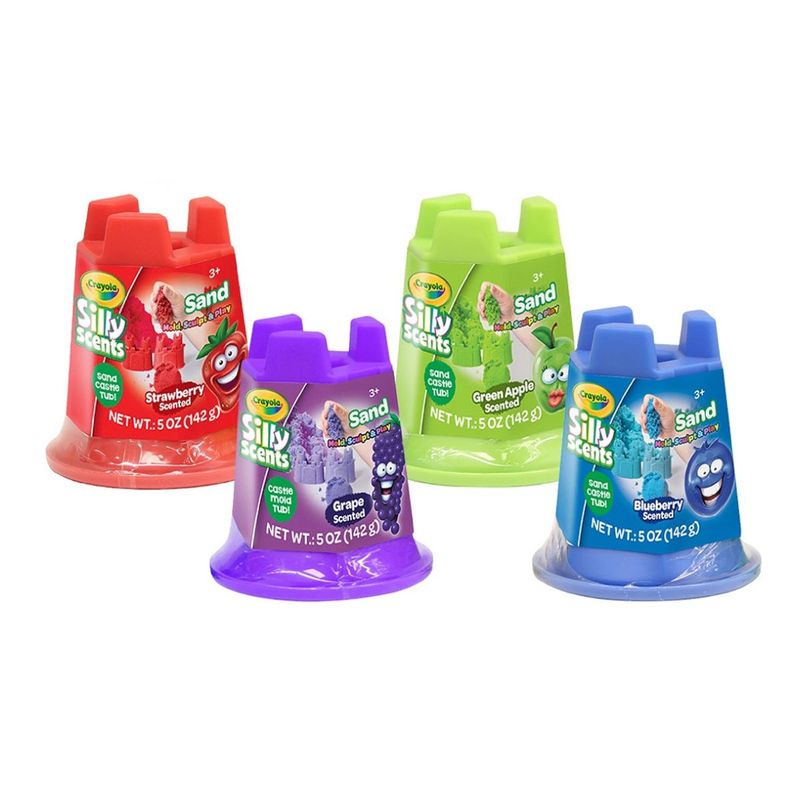 CRAYOLA - PACK DE 4 ARENA MAGICA CRAYOLA AROMATICO 5OZ MOLDE CASTILLO