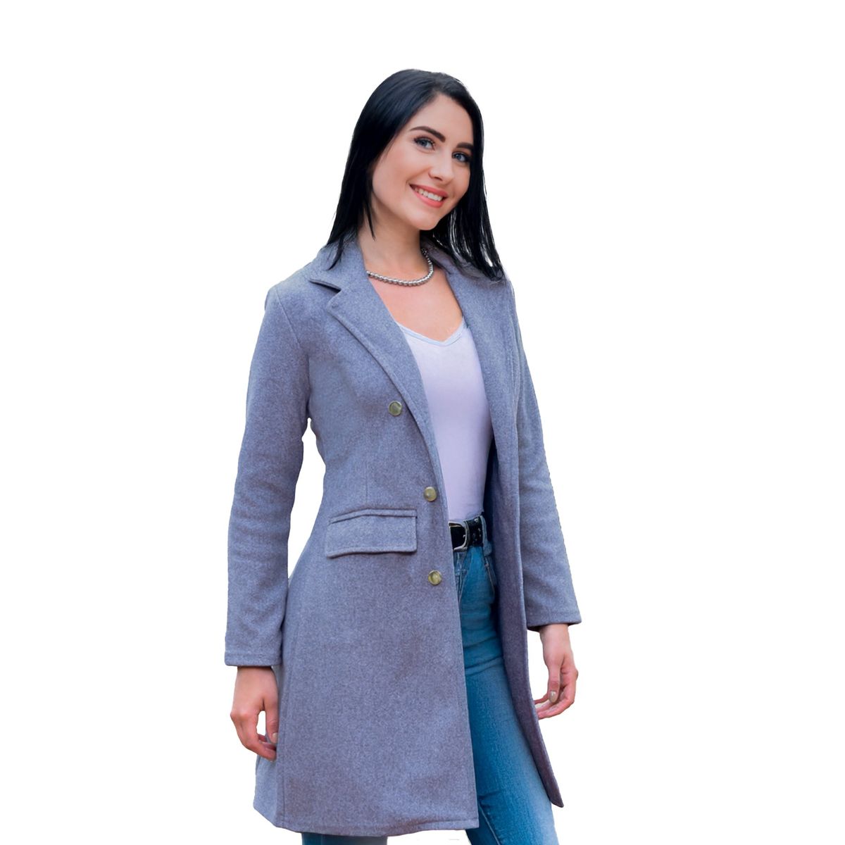 SYK - Gaban Para Mujer De Paño Abrigo largo Paño