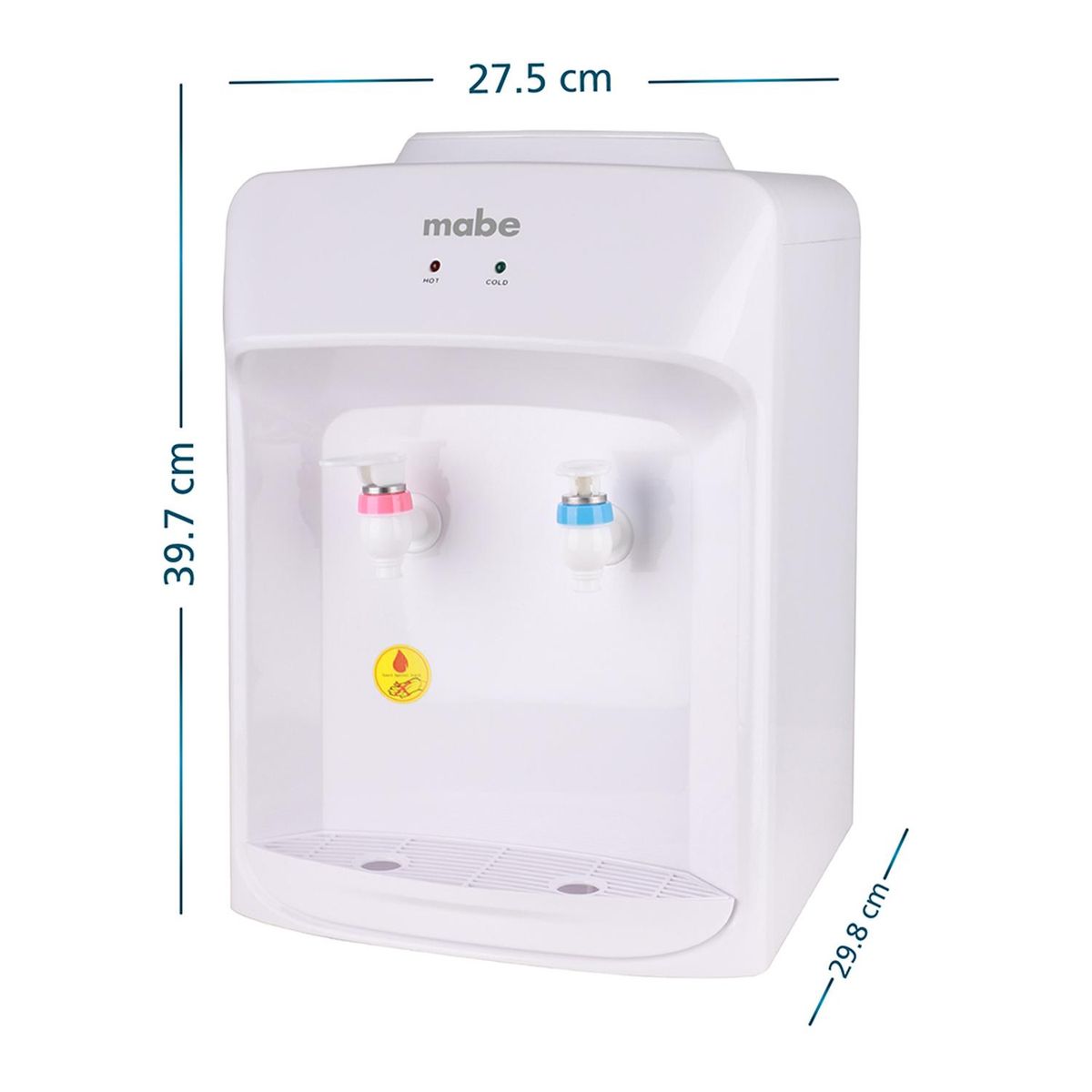 MABE - Dispensador de Agua de mesa 2 llaves Blanco Mabe EMMCHB