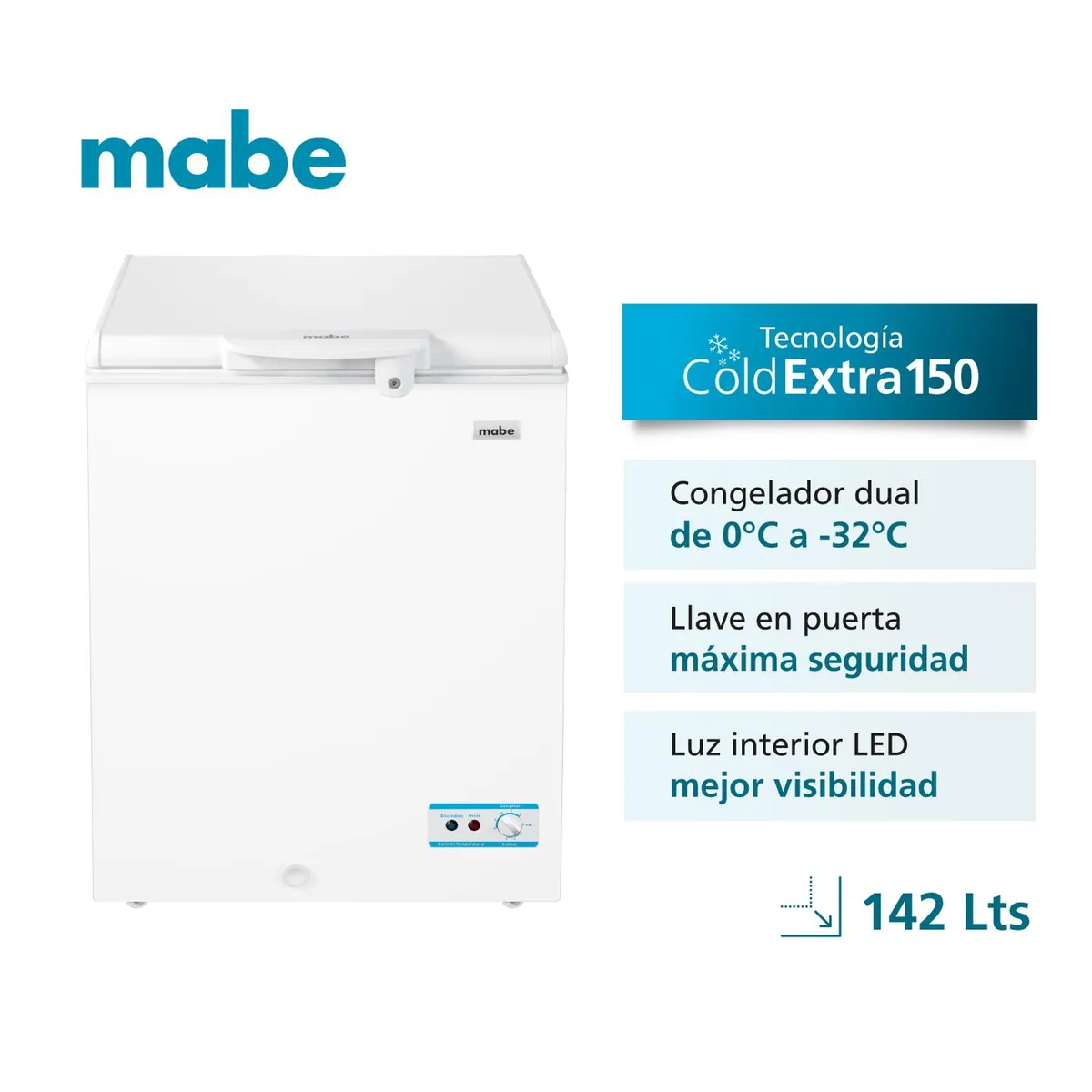 MABE - Congelador Horizontal 142 L Blanco Mabe ALASKA145BH1