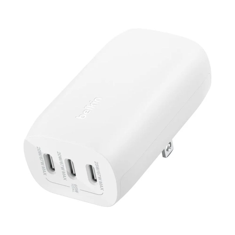 BELKIN - Cargador Pared BELKIN Dual USB-C 67W Carga Rápida