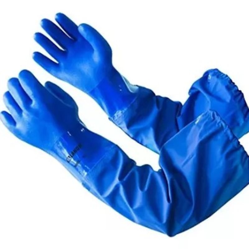 GENERICO - GUANTE PVC CORRUGADO MANGA LARGA
