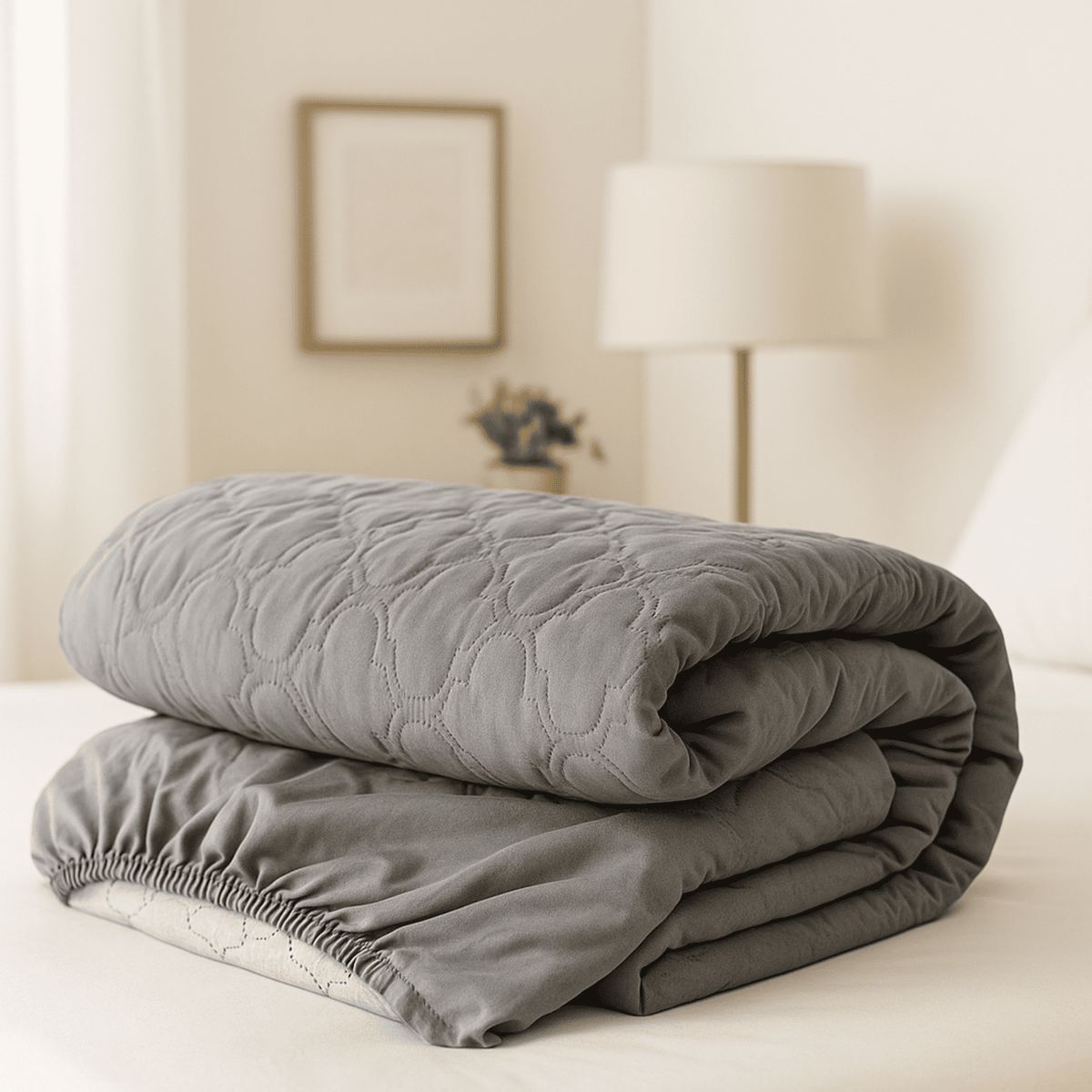 HARMONY HOME - Protector para Colchón Antifluido 120 Gris