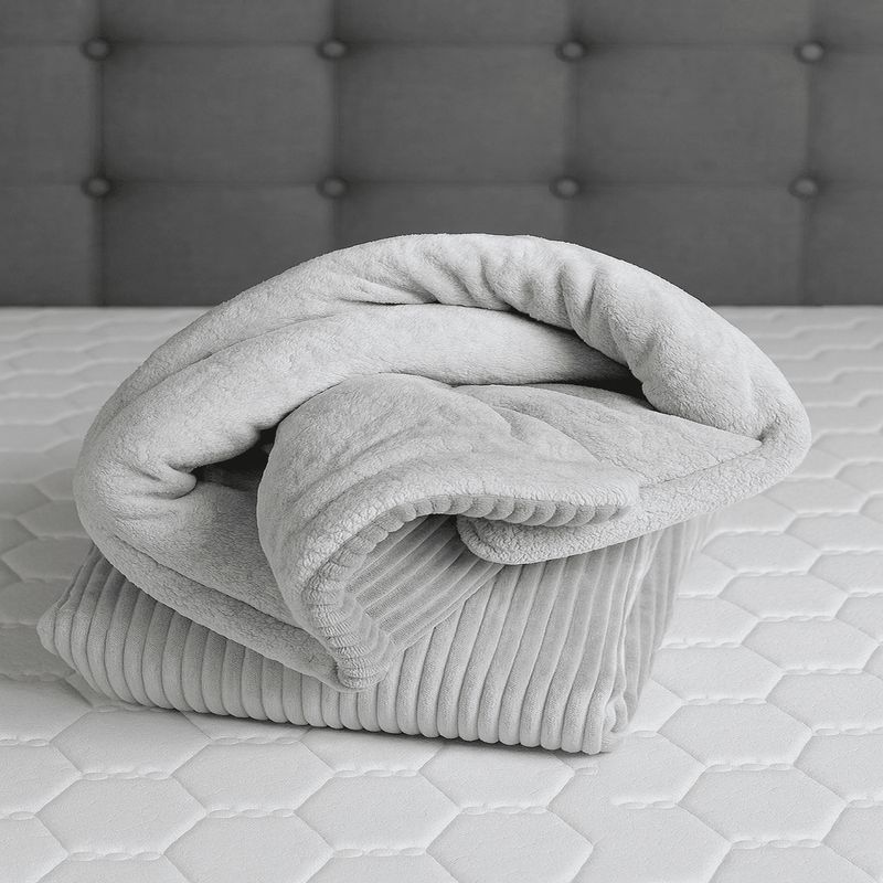 GENERICO - Cobija Terminca Ovejera Acanalada 190x230 Gris Claro