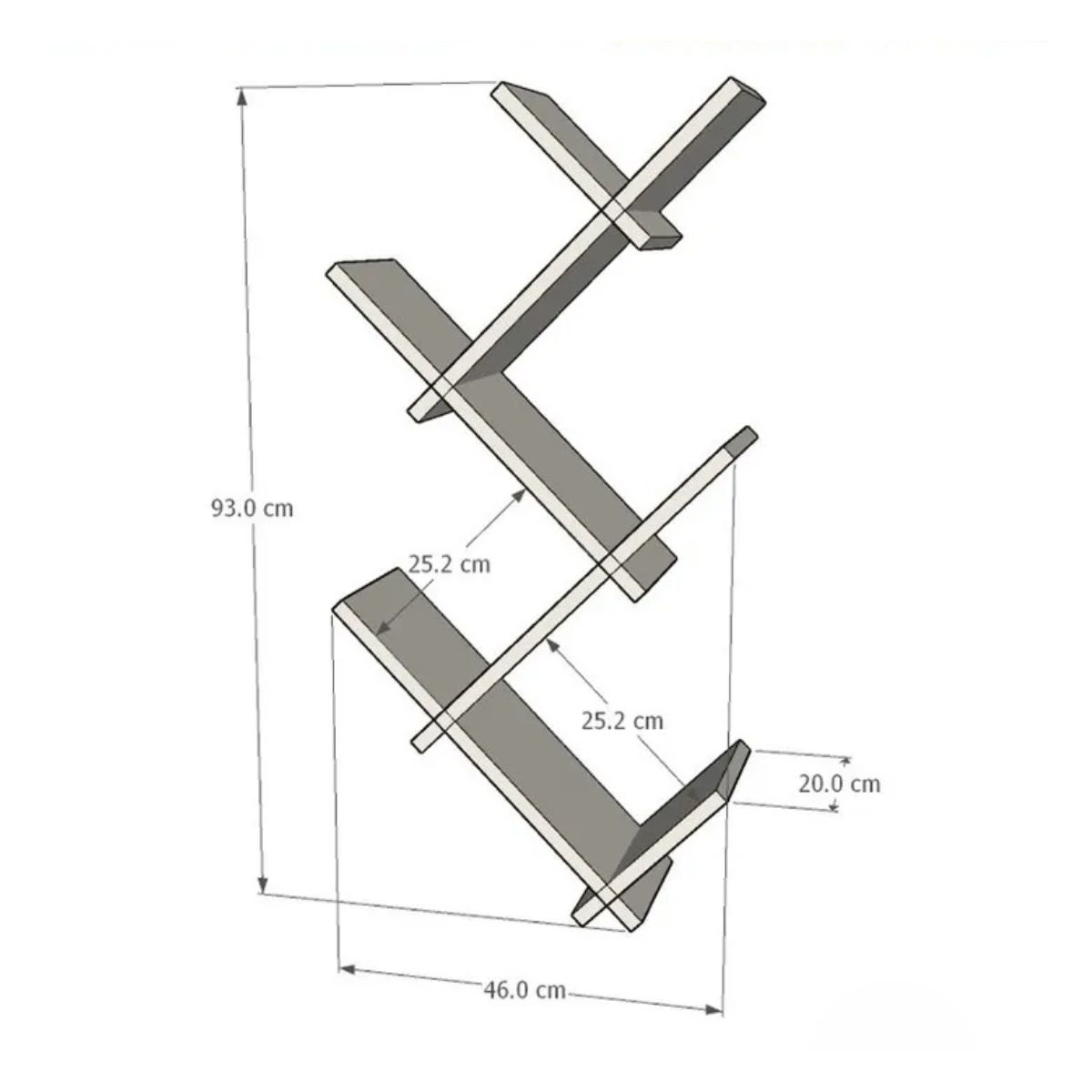 GENERICO - Repisa Biblioteca Flotante B-02 Minimalista Moderna Color Arena