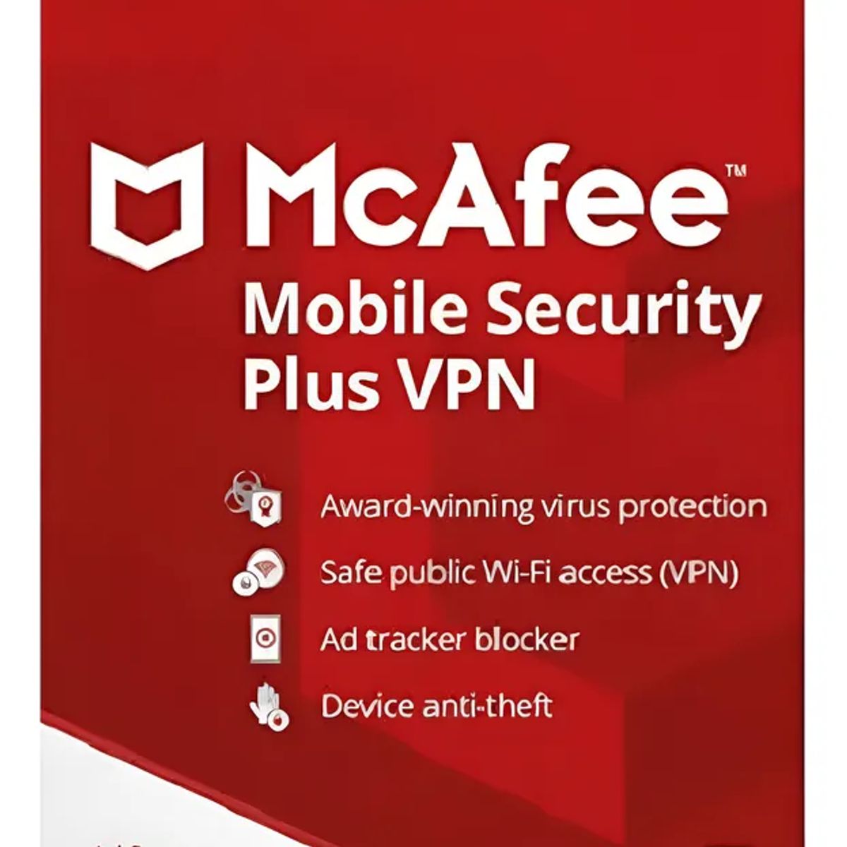 MCAFEE - Mcafee Mobile Security Plus Dispositivos Ilimitado VPN 1 Año