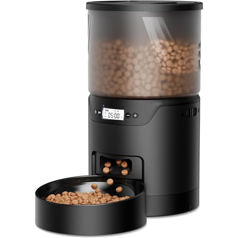 PET CENTER - Comedero Inteligente Automático Perros Y Gatos Acero Inox