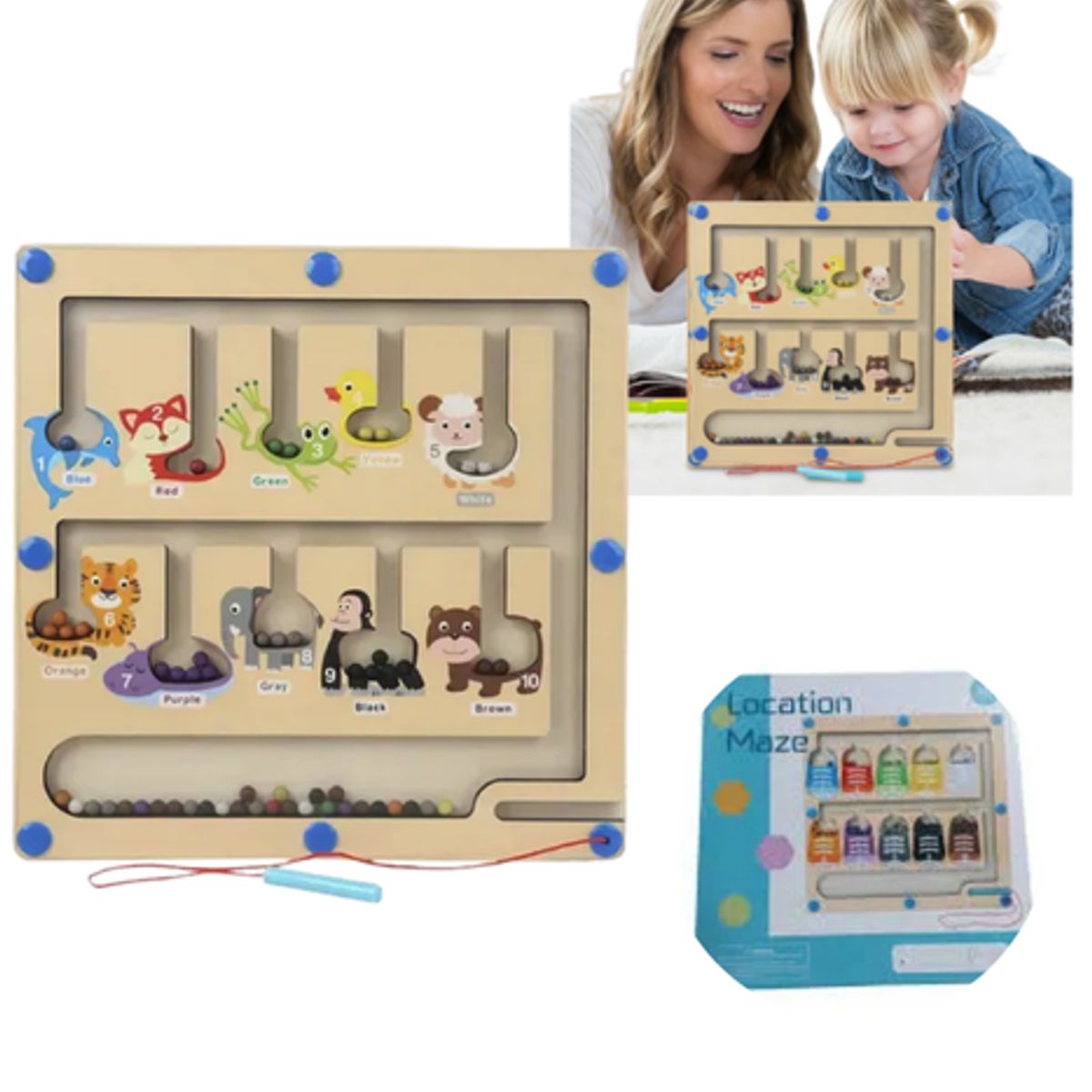 SHUGS - LOCATION MAZE  - Tablero de cuentas para niños