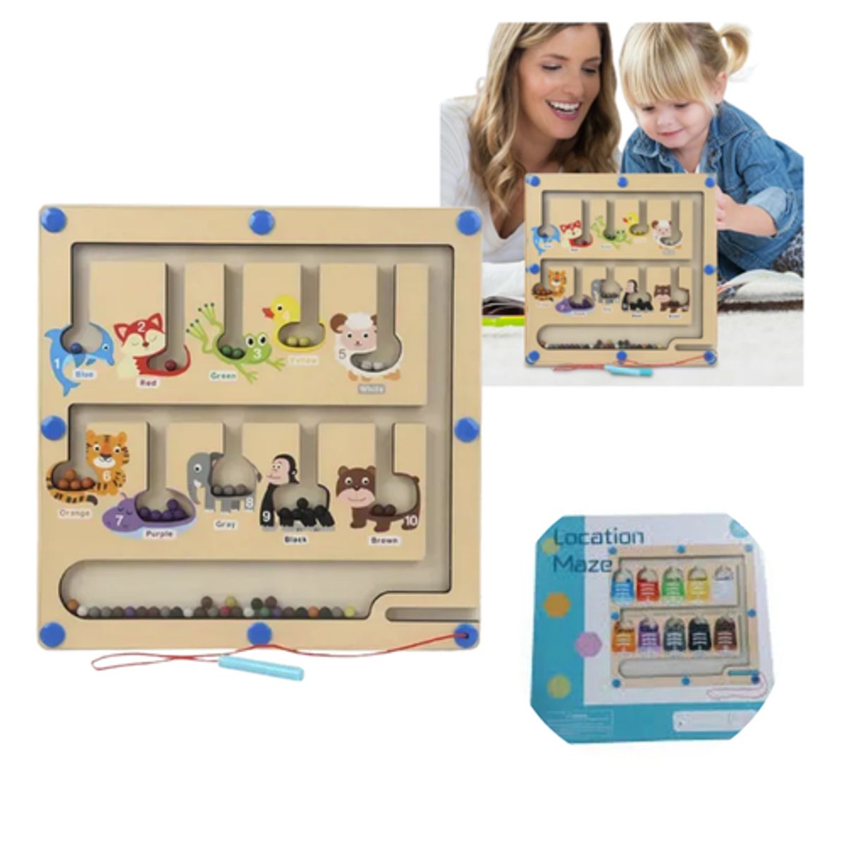 SHUGS - LOCATION MAZE  - Tablero de cuentas para niños