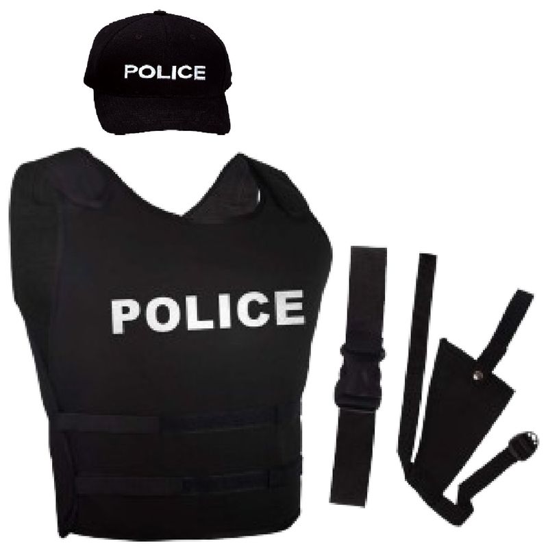 GENERICO - Disfraz De Pólice Accesorios Chalecos Gorra Adulto