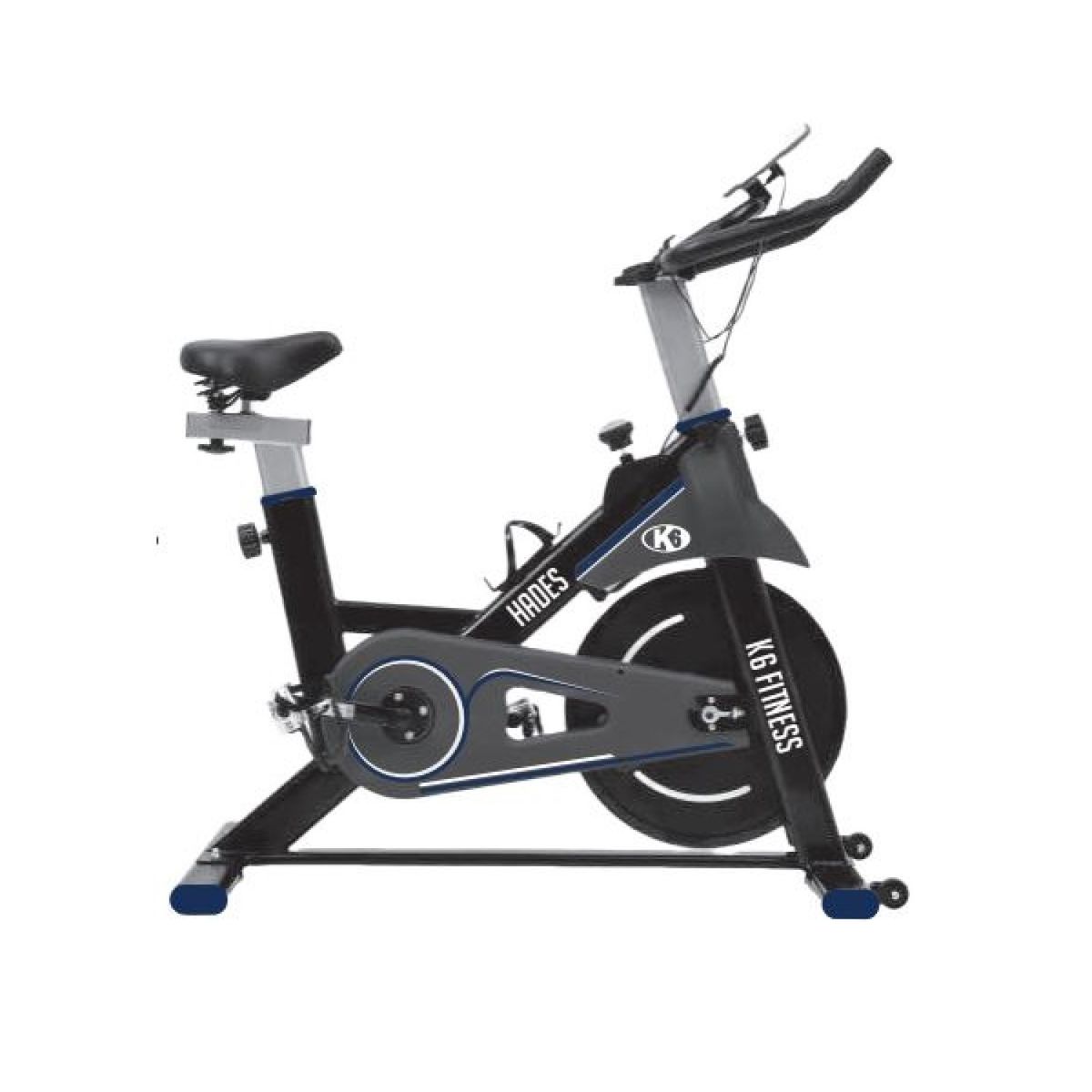 K6 - Bicicleta Estatica de Spinning K6 Hades Fitnnes Aeróbico y Anaeróbico 120 kg