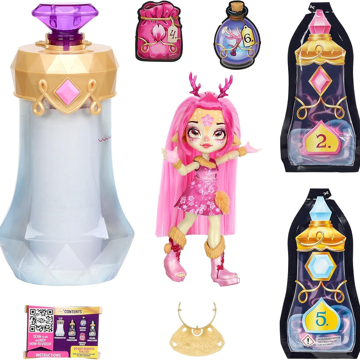 MAGIC MIXIES - Muñeca Magic Mixies Ciervo The Deer Pixling Crea y mezcla